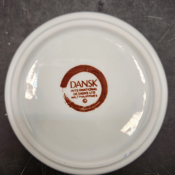 Vintage Dansk Berries Fruit Coasters White with Blue Rim Set of 4 - Picture 6 of 6